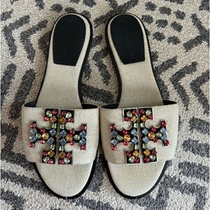 Tory Burch size 7 flats with jewels